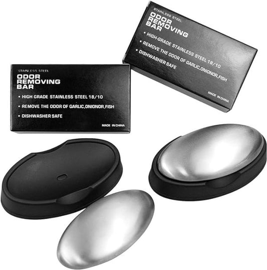 Steel Odor Remover Soap & Holder